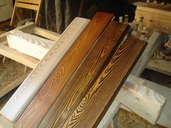 Machined wood surface