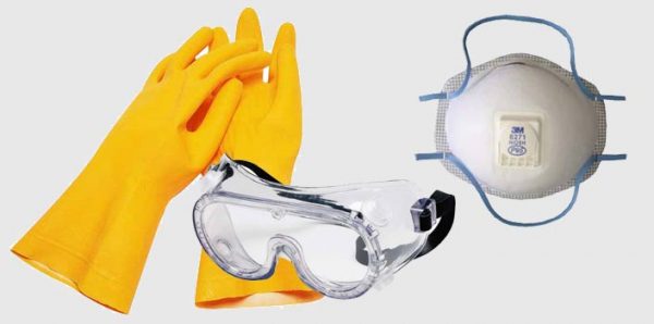 When working, use protective equipment