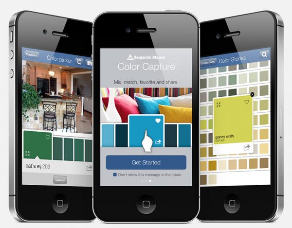 Color Capture app for color matching Benjamin Moore color maps