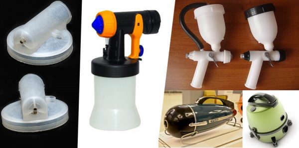 Types of spray nozzles for a vacuum cleaner