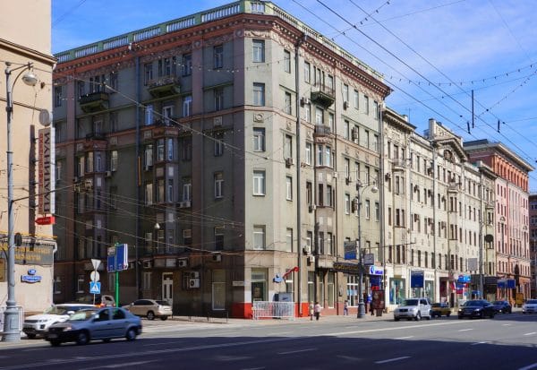 Huset på Tverskaya där Pavel Volya hyrde en lägenhet