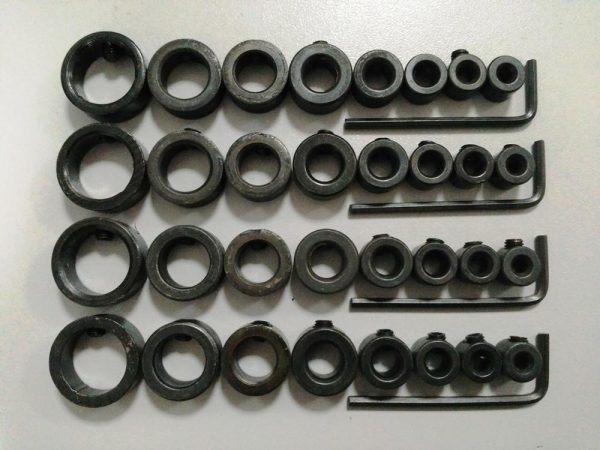 Set of snap rings for woodworking tools