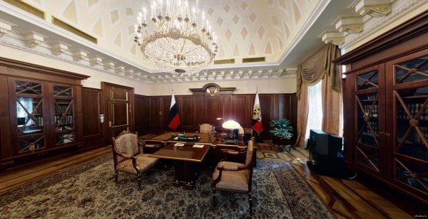 Designet af kontoret for Vladimir Putin i Kreml