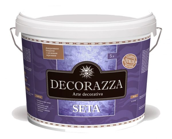 Decorazza Seta -koristelaasti, jossa on luonnollinen silkkivaikutus