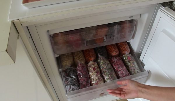 Storage of homemade products in the freezer
