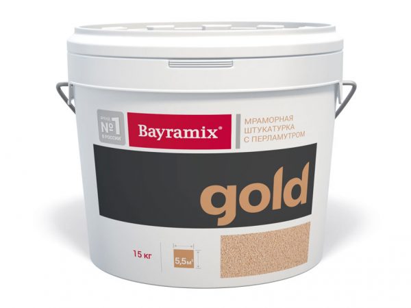 Márvány vakolat Bayramix Gold gyöngyökkel