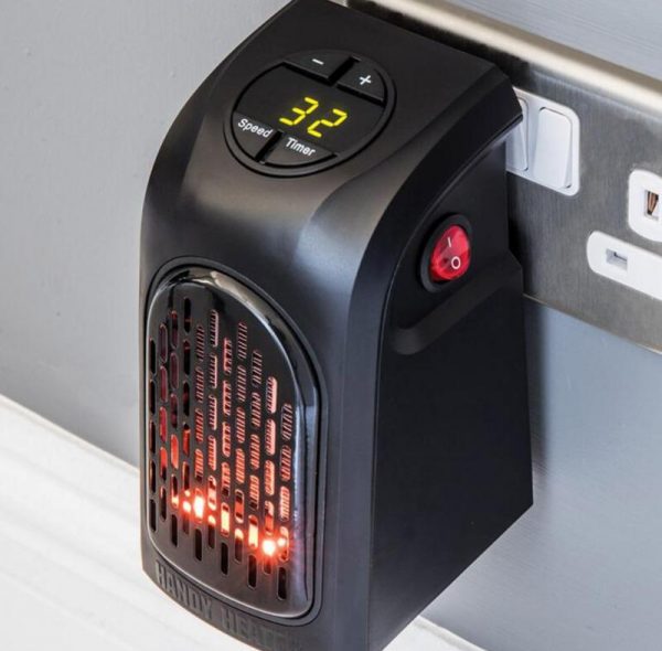 Mini încălzitor electric montat pe perete cu termostat