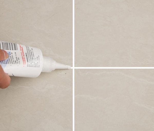 Sealing tile joints with acrylic sealant