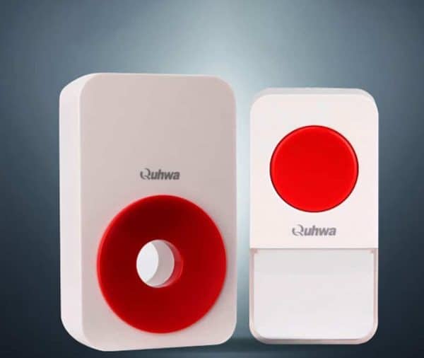 Doorbell with a bright button