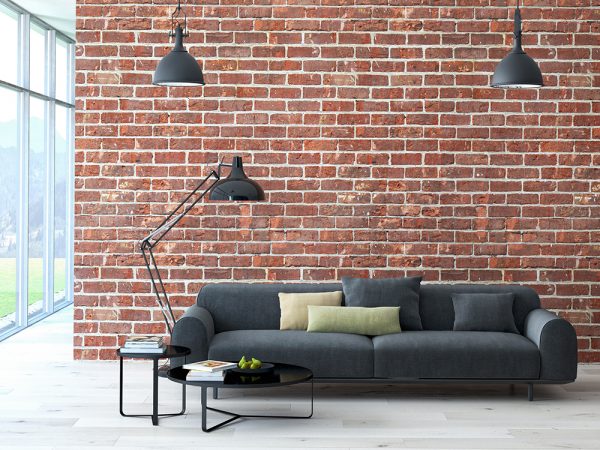 Brick wall decoration - an original and inexpensive solution