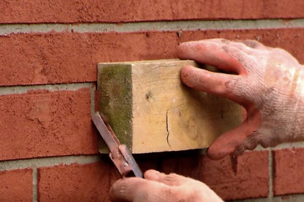 Create a brick texture with a scraper