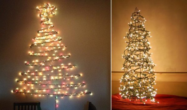 LED çelenk gelen Noel ağacı