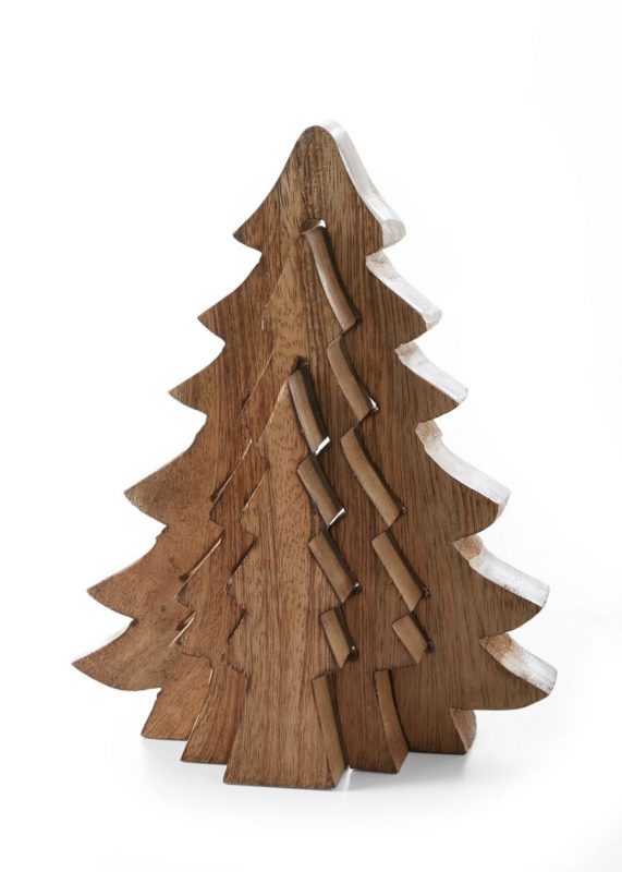Albero di Natale della costruzione di legno 3D