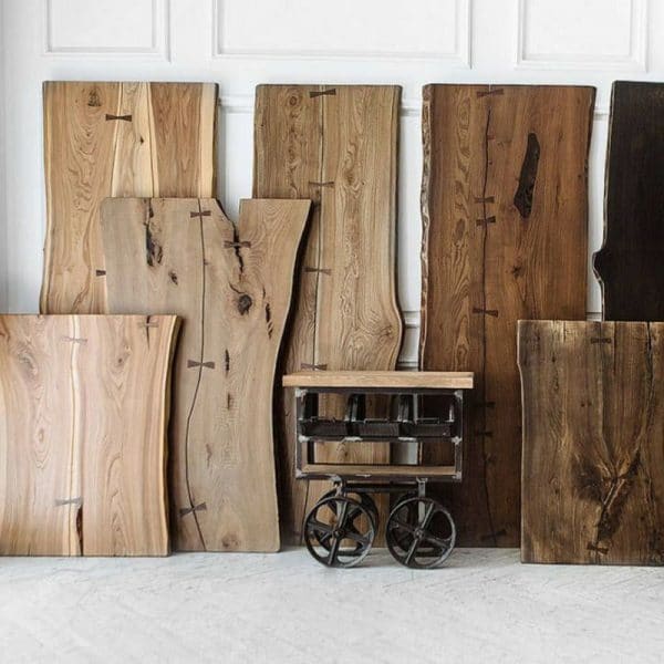 Furniture made of slab wood