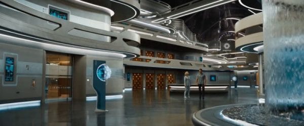 Interior de ciencia ficción de nave espacial