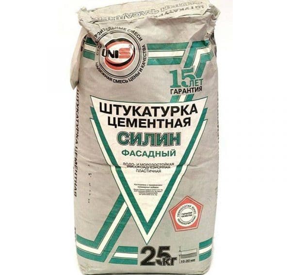 Plaster cement Unis Silin front