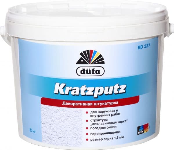 Tynk dekoracyjny przód Dufa Kratzputz D227