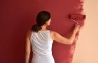 Wall painting with acrylic paint