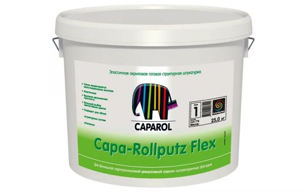 Perlindungan dan finishing plaster depan Capa-Rollputz Flex