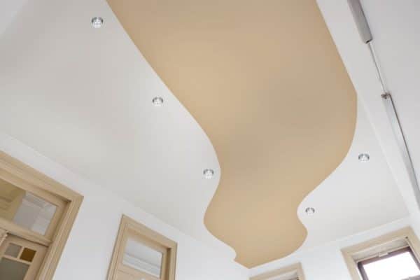 White and pastel combination ceiling