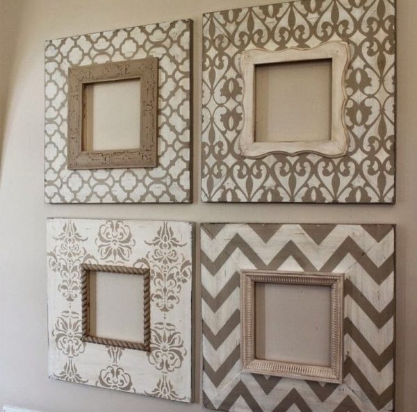 Photo frames from wallpaper