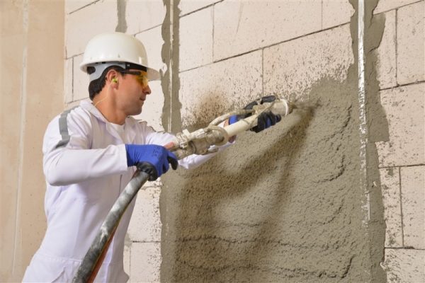 Machine wall plaster