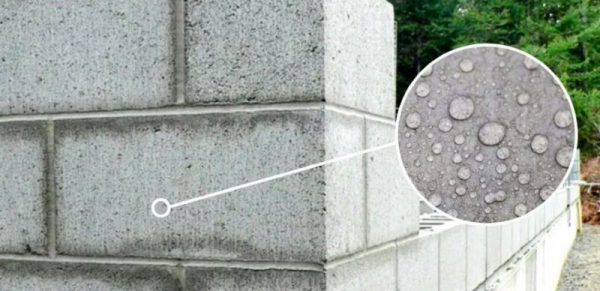 Protection of foam concrete from moisture - Hydrophobization
