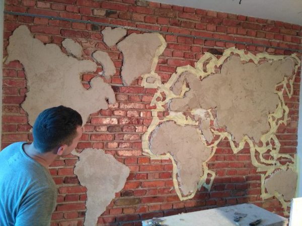 How to plaster a world map